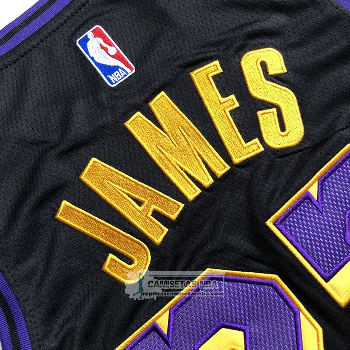 Camiseta Los Angeles Lakers LeBron James NO 23 Ciudad 2025-26 Negro